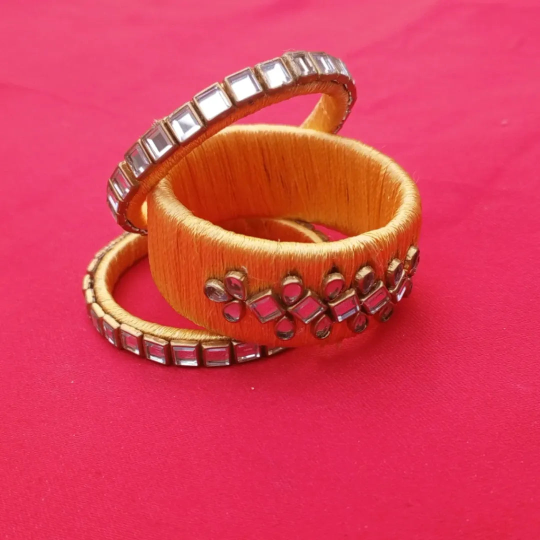 Ribbon & Kundan Bangles โ Elegant Handmade Bangles for Every Occasion