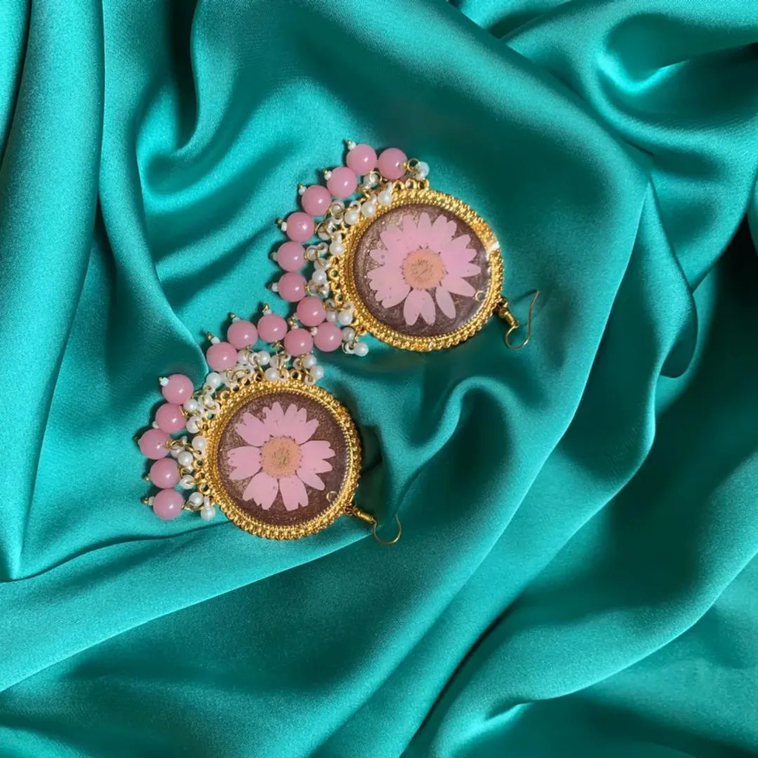 Elegant Resin Floral Earrings