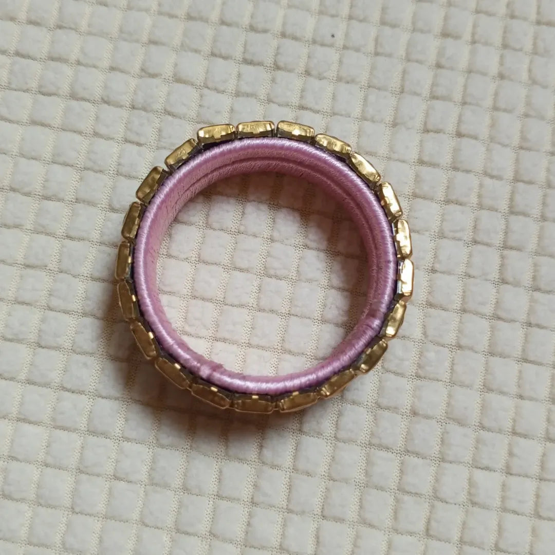 Blush Pink Mirror Work Bangles – Handmade Festive Jewelry