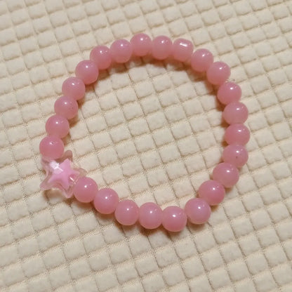 Pink & Blue Beaded Star Charm Bracelets