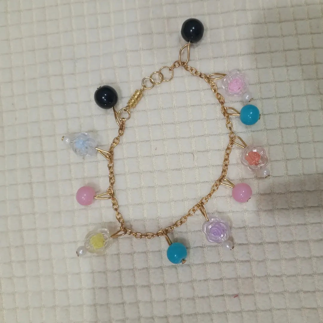 Rainbow Charm Dangle Bracelet