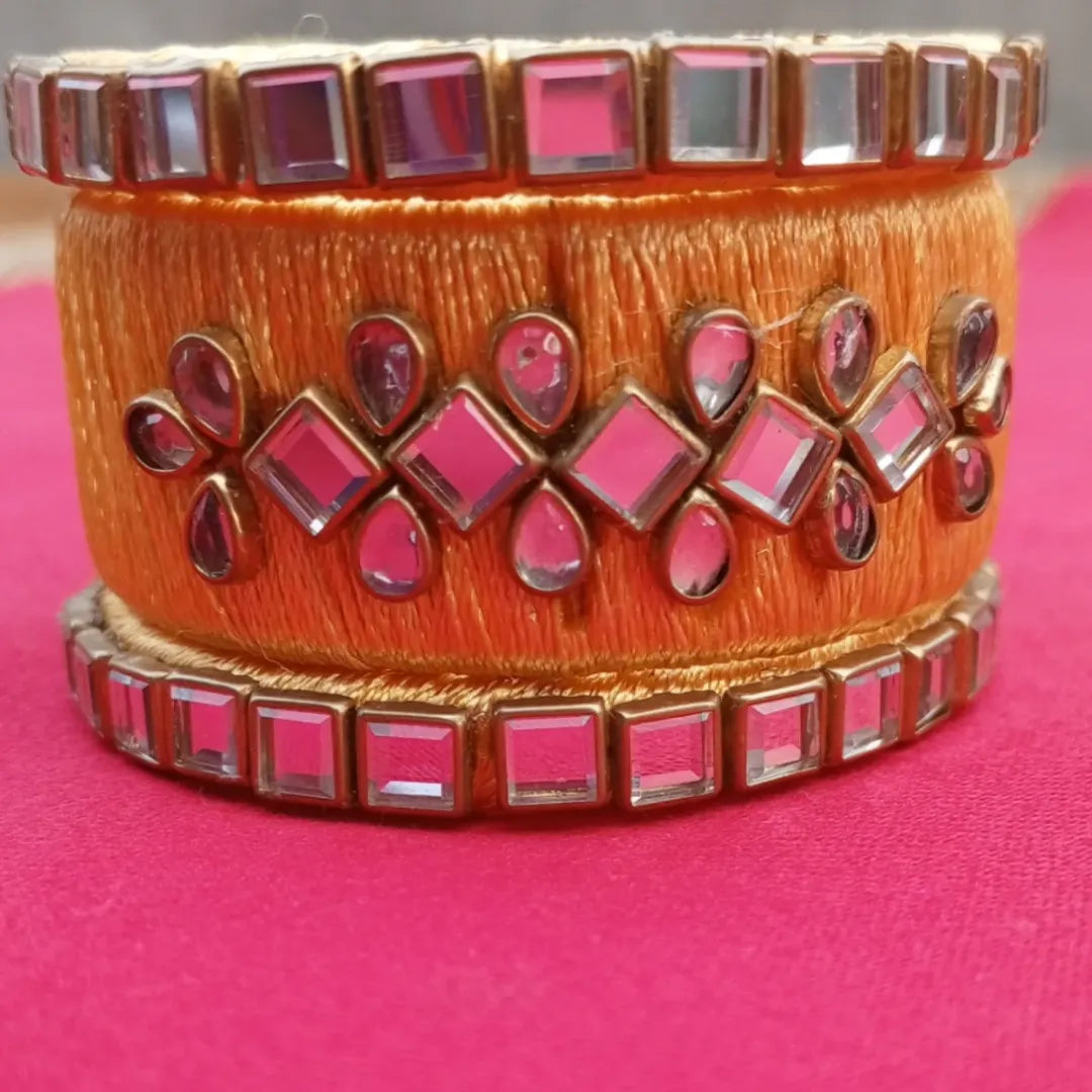 Ribbon & Kundan Bangles – Elegant Handmade Bangles for Every Occasion