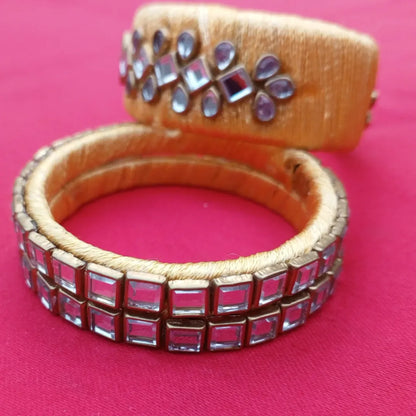 Ribbon & Kundan Bangles – Elegant Handmade Bangles for Every Occasion