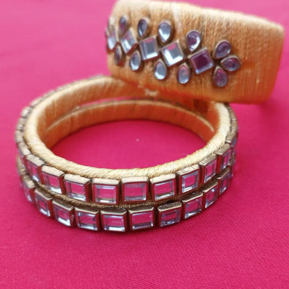 Ribbon & Kundan Bangles – Elegant Handmade Bangles for Every Occasion