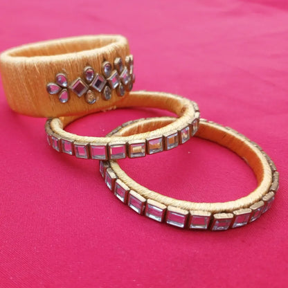 Ribbon & Kundan Bangles – Elegant Handmade Bangles for Every Occasion