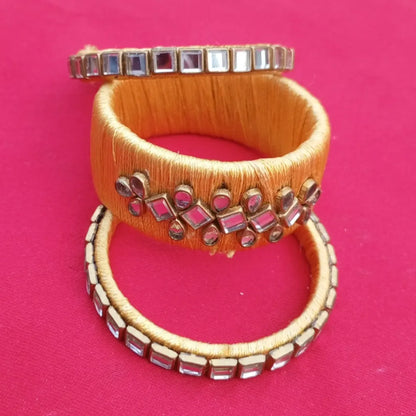 Ribbon & Kundan Bangles – Elegant Handmade Bangles for Every Occasion