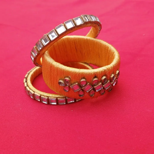 Ribbon & Kundan Bangles – Elegant Handmade Bangles for Every Occasion