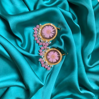 Elegant Resin Floral Earrings