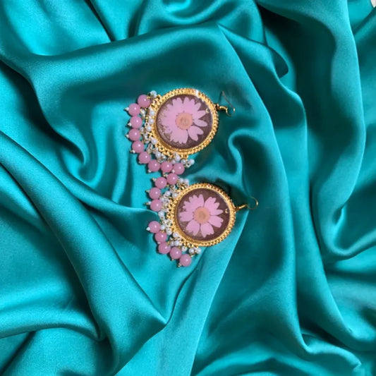 Elegant Resin Floral Earrings
