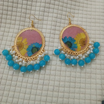 Elegant Resin Floral Earrings