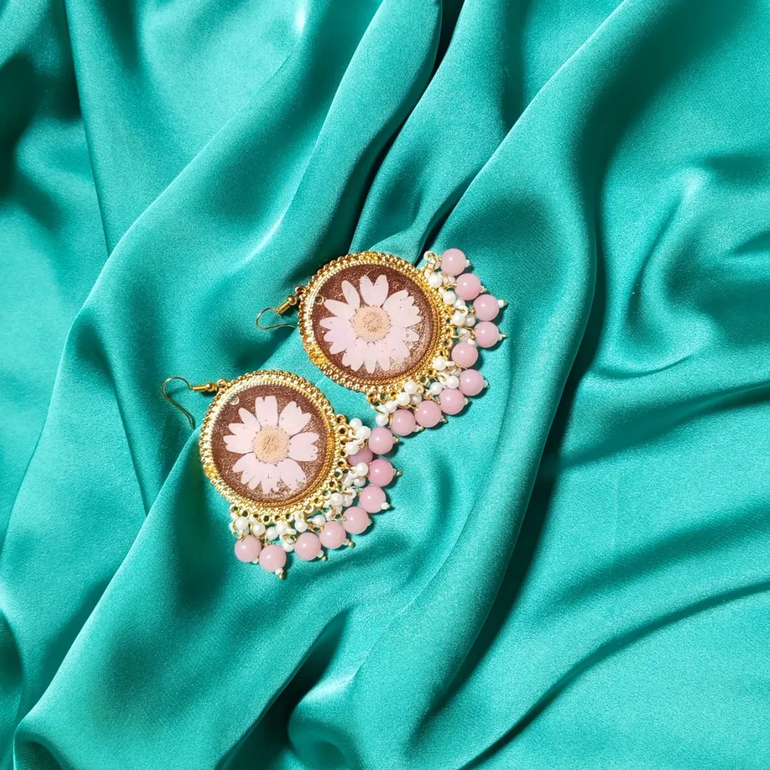 Elegant Resin Floral Earrings
