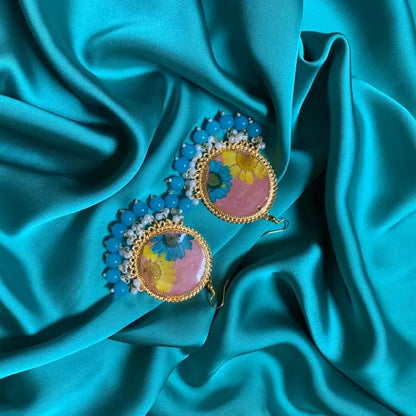 Elegant Resin Floral Earrings