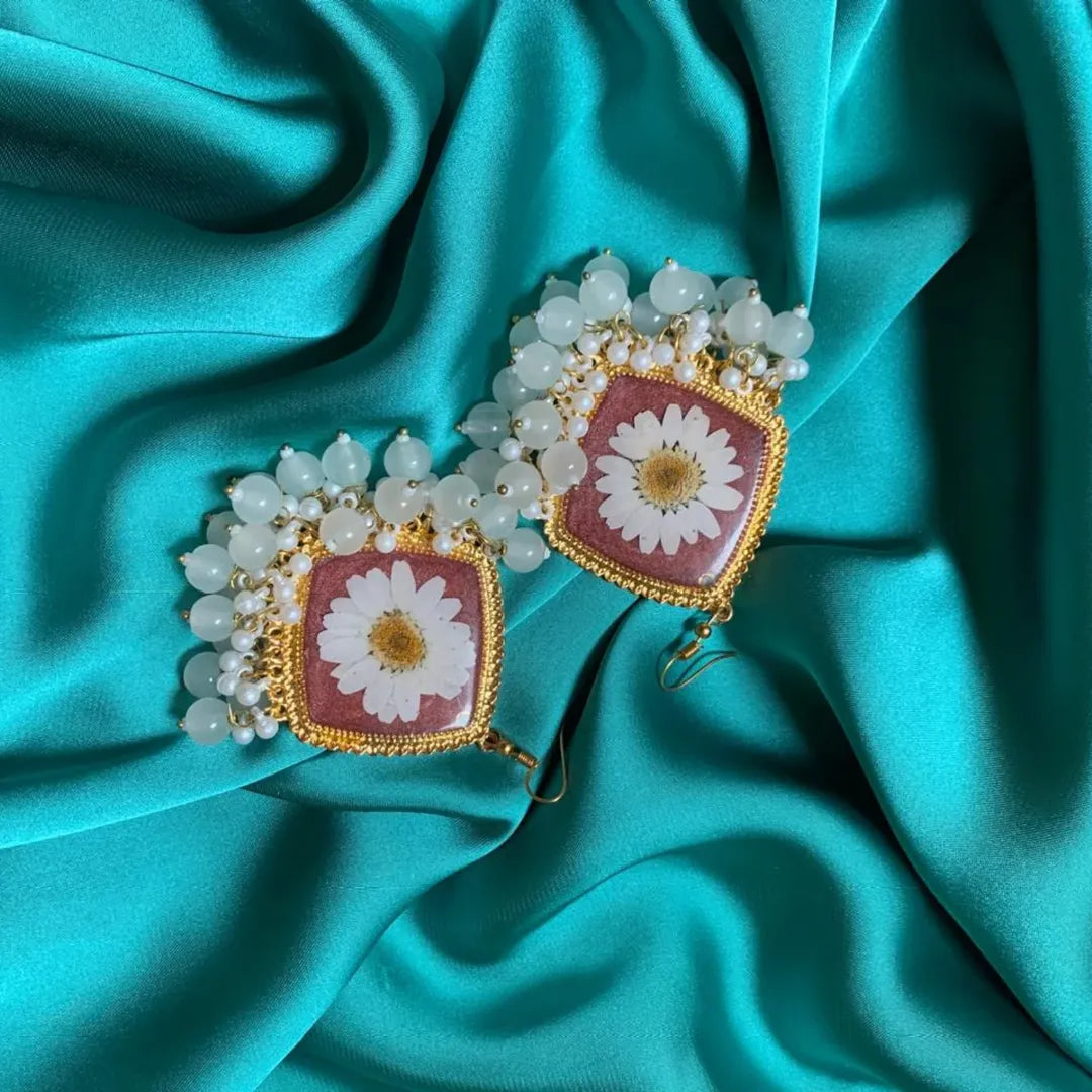 Blooming Daisy Resin Earrings