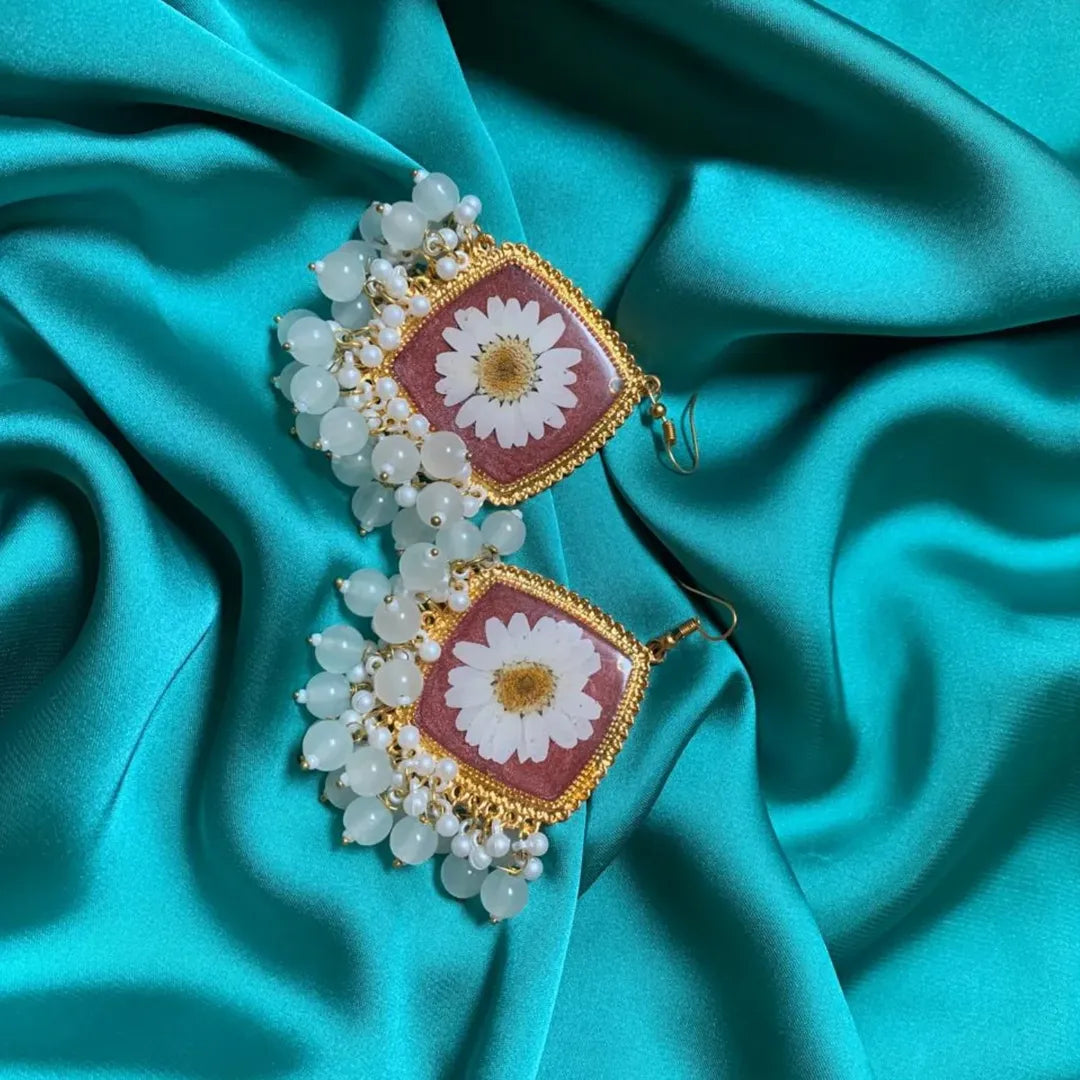 Blooming Daisy Resin Earrings