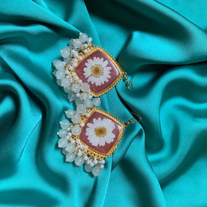 Blooming Daisy Resin Earrings