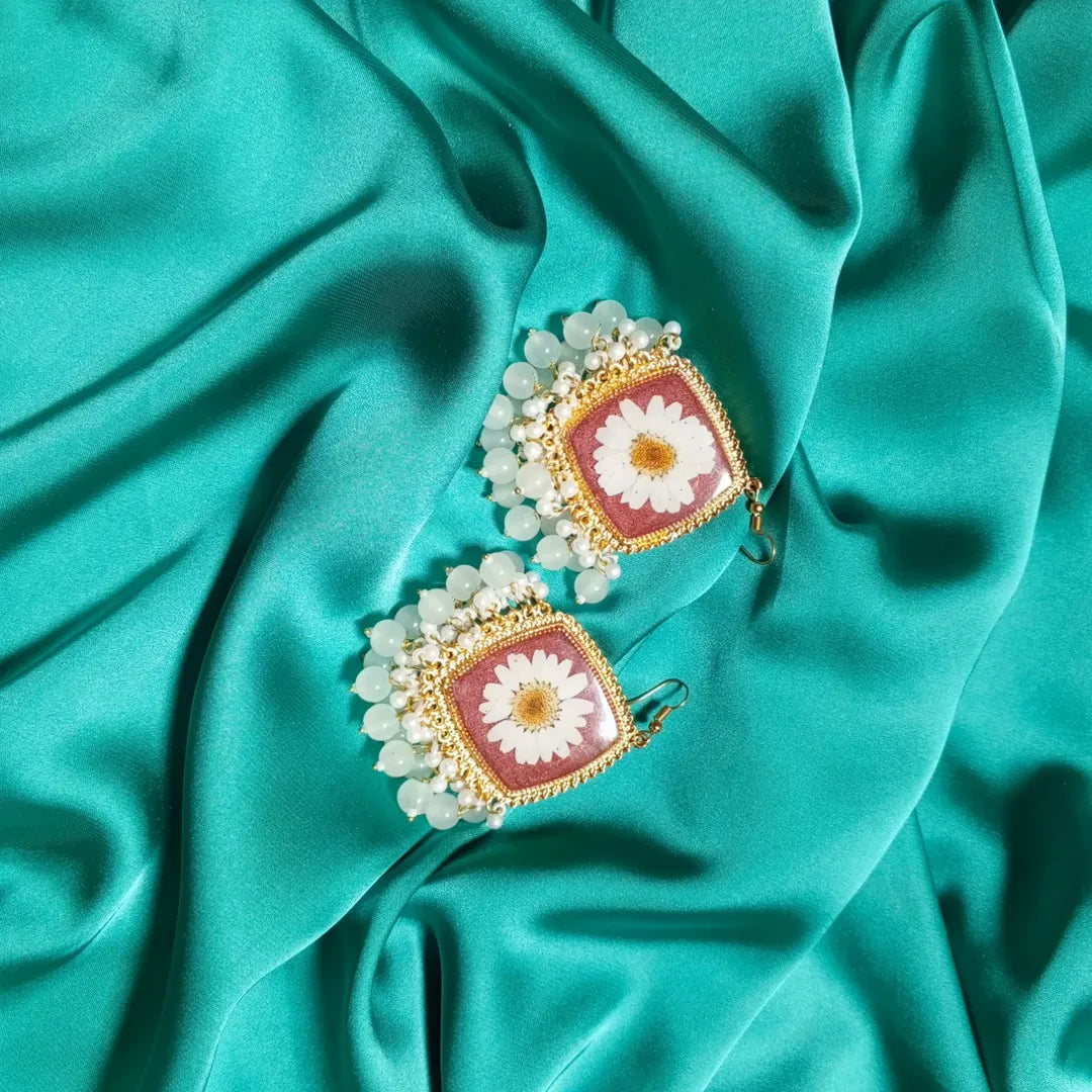 Blooming Daisy Resin Earrings