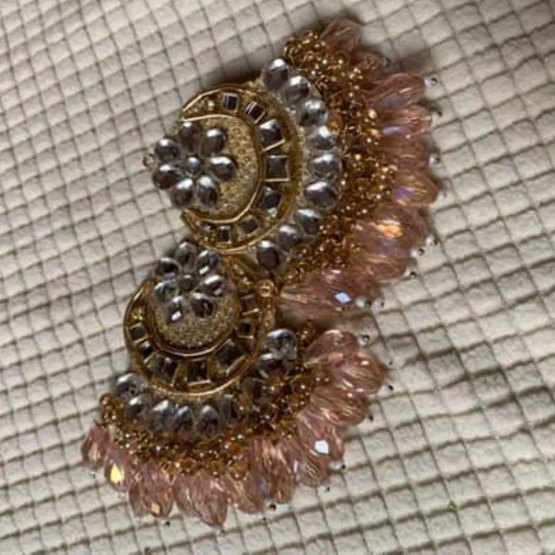 Luxurious Kundan Crystal Earrings