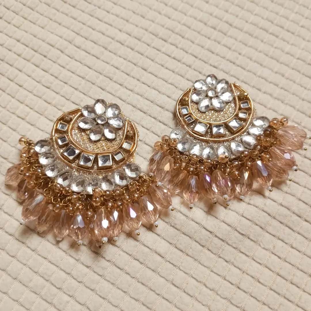 Luxurious Kundan Crystal Earrings