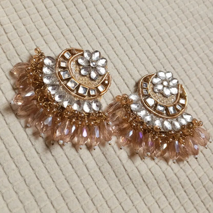 Luxurious Kundan Crystal Earrings