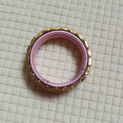 Blush Pink Mirror Work Bangles – Handmade Festive Jewelry