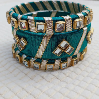 Stylish Ribbon & Kundan Bangles – Handmade Jewelry for Weddings, Eid & Parties
