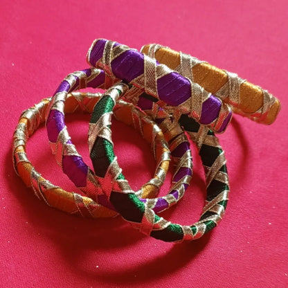 Ribbon & Kundan Bangles – Elegance on Your Wrist