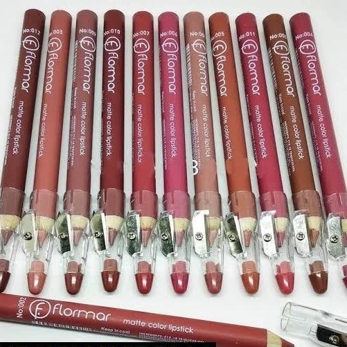 Pack of 12 Matte Lip Pencils – Long Lasting, Waterproof & Smudge-Proof