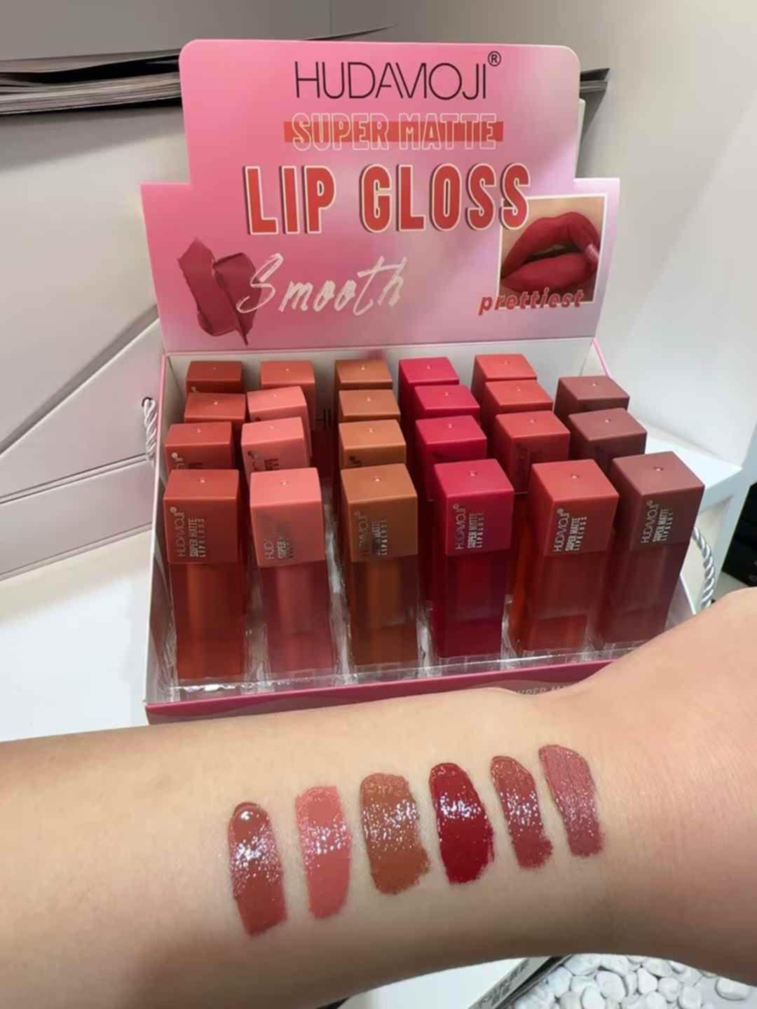 HudaMoji Super Matte Lip Gloss – Pack of 6 Viral Shades